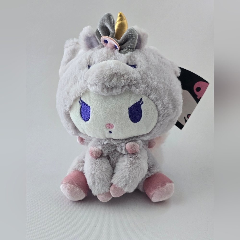 Sanrio Kuromi Unicorn Plush GUND 2023 NWT Kawaii Pastel Goth Stuffed Toy - Picture 2 of 8